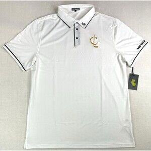 LIV Golf Cleeks Team Polo GC Golf Short Sleeve Polo Shirt White Mens 2XL New